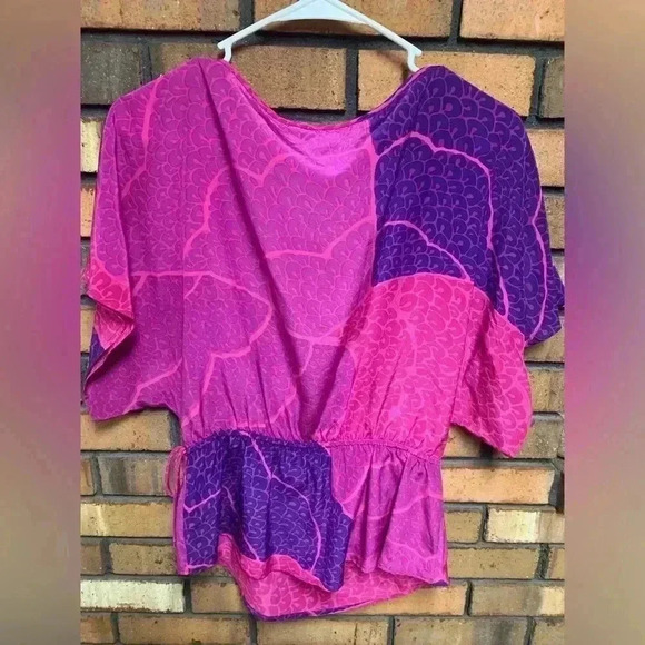 Trina Turk Darshan Silk Blouse - Picture 5 of 5